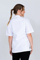 Alex Zipper White Chef Jacket Short Sleeve