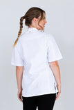 Alex Zipper White Chef Jacket Short Sleeve