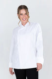 Alex Zipper Chef Jacket White Long Sleeves Poly Cotton