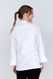 Alex Zipper Chef Jacket White Long Sleeves Poly Cotton