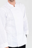 Alex Zipper Chef Jacket White Long Sleeves Poly Cotton