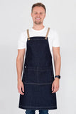 Archie Denim with Coffee Straps Bib Apron 70 x 86cm AC-ARCHIE01