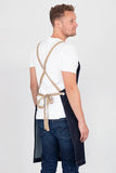 Archie Denim with Coffee Straps Bib Apron 70 x 86cm AC-ARCHIE01
