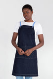 Archie Denim with Sky Blue Straps Bib Apron 70 x 82mm  AC-ARCHIE05-07
