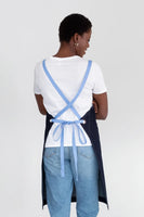 Archie Denim with Sky Blue Straps Bib Apron 70 x 82mm  AC-ARCHIE05-07