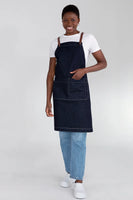 Archie Denim with Tan Brown Straps Bib Apron 70 x86cm AC-ARCHIE05-03