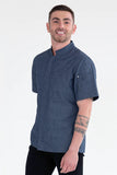 Arli Navy Blue Shirt Hospitality Uniform Poly Cotton CODE-ARLISHIRT