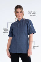 Arli Navy Blue Shirt Hospitality Uniform Poly Cotton CODE-ARLISHIRT