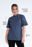 Arli Navy Blue Shirt Hospitality Uniform Poly Cotton CODE-ARLISHIRT