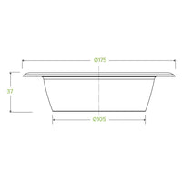 Biopak 470ml / 16oz White Plant Fibre BioBowl B-BL-16 x 1,000 Bowls