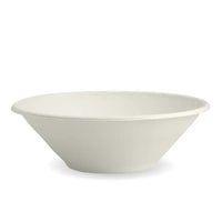 Biopak 940ml / 32oz White Plant Fibre BioBowl B-BL-32 Box of 400 Bowls