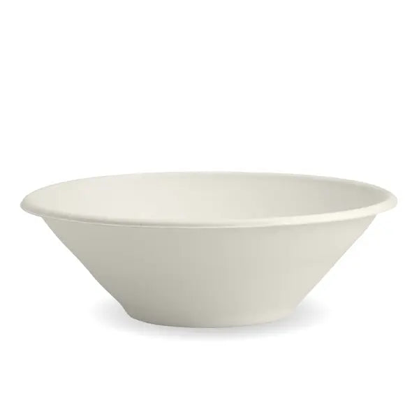 Biopak 940ml / 32oz White Plant Fibre BioBowl B-BL-32 Box of 400 Bowls