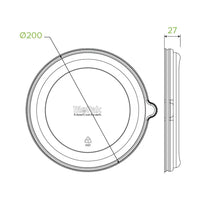 Biopak 800-1,420ml / 24-48oz Clear RPET BioBowl Lid B-BLL-RPET(D)x 400 Lids