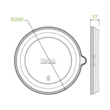 Biopak 800-1,420ml / 24-48oz Clear RPET BioBowl Lid B-BLL-RPET(D)x 400 Lids