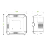 Biopak 20x22x9cm / 7.8x8x3in White Plant Fibre Clamshell B-DHL-81 x 200 Clamshell