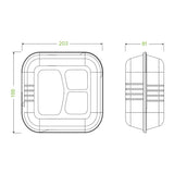 Biopak 20x22x8cm / 7.8x8x3in 3-Compartment White Plant Fibre Clamshell B-DHL-83 x 200 Clamshell