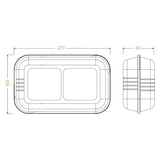 2-Compartment White Plant Fibre Clamshell  28x16x7cm / 11.6x6x3in B-HL-1156-2 x 100 Clamshells