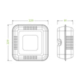 Biopak 23x23x8cm / 9x9x3in White Plant Fibre Clamshell B-HL-91 x 200 Clamshell