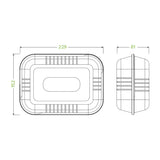 Biopak 23x15x8cm / 9x6x3in White Plant Fibre Clamshell B-HL-96 x 250 Clamshell