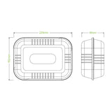 Bio 23x15x8cm / 9x6x3in Natural Plant Fibre Clamshell B-HL-96-N x 250 Clamshells