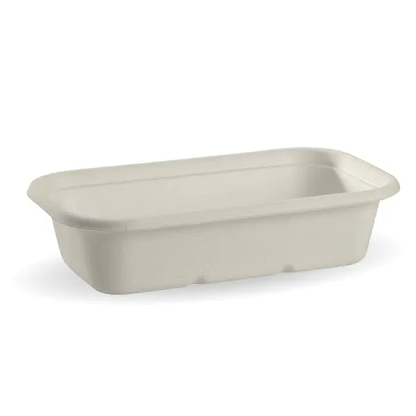 Biopak 1,000ml White Plant Fibre Takeaway Base B-LB-1000-W x 500 Takeaway Containers