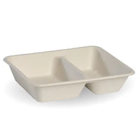 Biopak 2-Compartment Natural Plant Fibre Takeaway Base B-LB-2C-N x 500 Takeaways