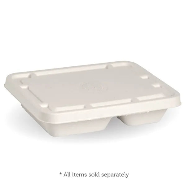 Biopak 2-Compartment White Plant Fibre Takeaway Base B-LB-2C-W x 500 Takeaways