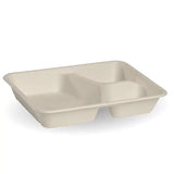 Biopak 3-Compartment Container Natural Plant Fibre Takeaway Base B-LB-3C-N x 500 Takeaways