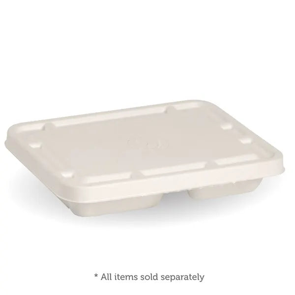 Biopak 3-Compartment White Plant Fibre Takeaway Base B-LB-3C-W x 500 Takeaways