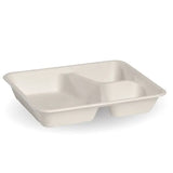 Biopak 3-Compartment White Plant Fibre Takeaway Base B-LB-3C-W x 500 Takeaways