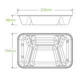 Biopak 4-Compartment Natural Plant Fibre Takeaway Base B-LB-4C-N x 300 Takeaways