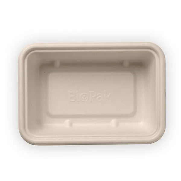 Biopak 600ml Natural Plant Fibre Takeaway Base 