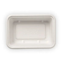 Biopak 600ml White Plant Fibre Takeaway Base 