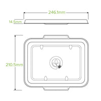 Biopak 2 & 3-Compartment Natural Plant Fibre BioCane Takeaway Lid B-LBL-2/3C-N x 500 Lids