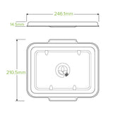 Biopak 2 & 3-Compartment Natural Plant Fibre BioCane Takeaway Lid B-LBL-2/3C-N x 500 Lids