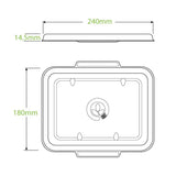 Biopak 2 & 3-Compartment White Plant Fibre Takeaway Lid B-LBL-2/3C-W x 500 Lids