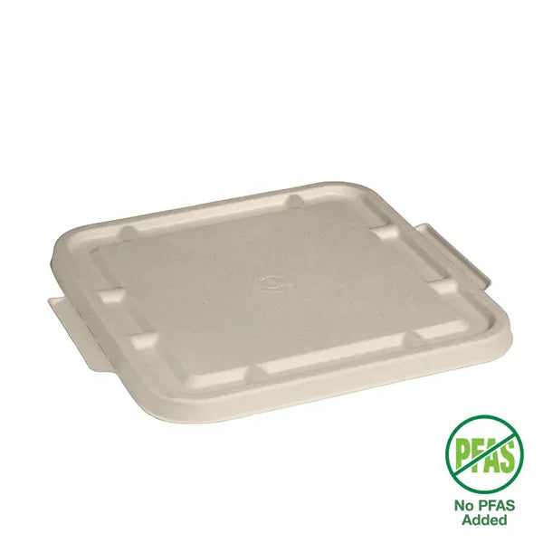 Biopak 3-Compartment Large Natural Plant Fibre Takeaway Lid B-LBL-3/4/5C-N-LARGE x 300 Lids