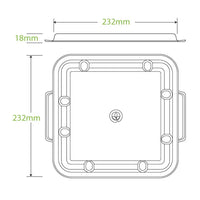 Biopak 3-Compartment Large Natural Plant Fibre Takeaway Lid B-LBL-3/4/5C-N-LARGE x 300 Lids
