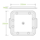 Biopak 3-Compartment Large Natural Plant Fibre Takeaway Lid B-LBL-3/4/5C-N-LARGE x 300 Lids