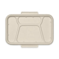 Biopak 4-Compartment Natural Plant Fibre Takeaway Lid B-LBL-4C-N x 300 Lids