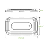 Biopak 750 & 1,000ml Clear RPET Takeaway Lid B-LBL-RPET(D) x 500 Lids