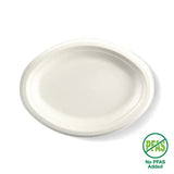 Biopak 26x19cm Oval Plant Fibre Plate Box of 500 Plates B-PL-16-1-PF