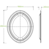 Biopak 26x19cm Oval Plant Fibre Plate Box of 500 Plates B-PL-16-1-PF
