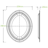 Biopak 32x25cm / 12.5x10" Oval Plant Fibre Plate B-PL-16-2-PF x 500 Plates