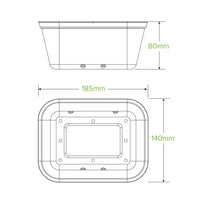 Biopak Plant Fibre Oyster Tray Lid -B-TRAY-6-OYSTER-LID-V2 x 400 Trays