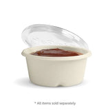 ( Box of 1000 Bowls ) Biopak 60ml White Plant Fibre Sauce BioCup-B-SC-60-W