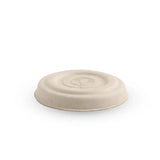 A beige natural plant fibre sauce BioCup lid.