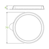 Biopak 60ml PLA Sauce BioCup Lid B-SCL-60-PLA x 1,000 lids