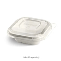 Biopak 280ml White Plant Fibre Takeaway Base Box of 600 Takeaway Containers B-SLB-280-W
