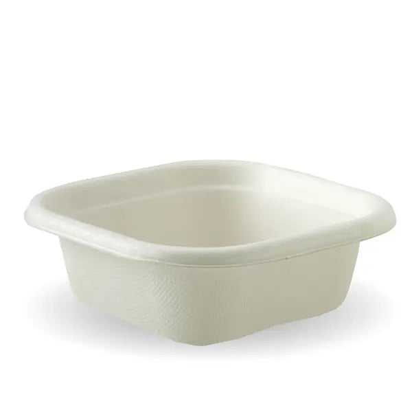 Biopak 280ml White Plant Fibre Takeaway Base Box of 600 Takeaway Containers B-SLB-280-W